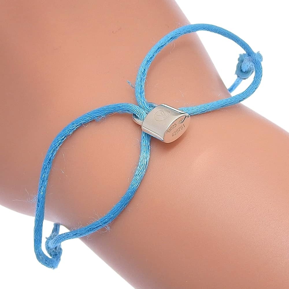 Louis Vuitton Brassle Lockit Cadena Bracelet, Cord Sterling Silver 925, Appro...